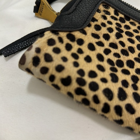 Aimee Kestenberg Pony Hair Cheetah Print/Leather Zip Wallet -Excellent Condition - Picture 5 of 9